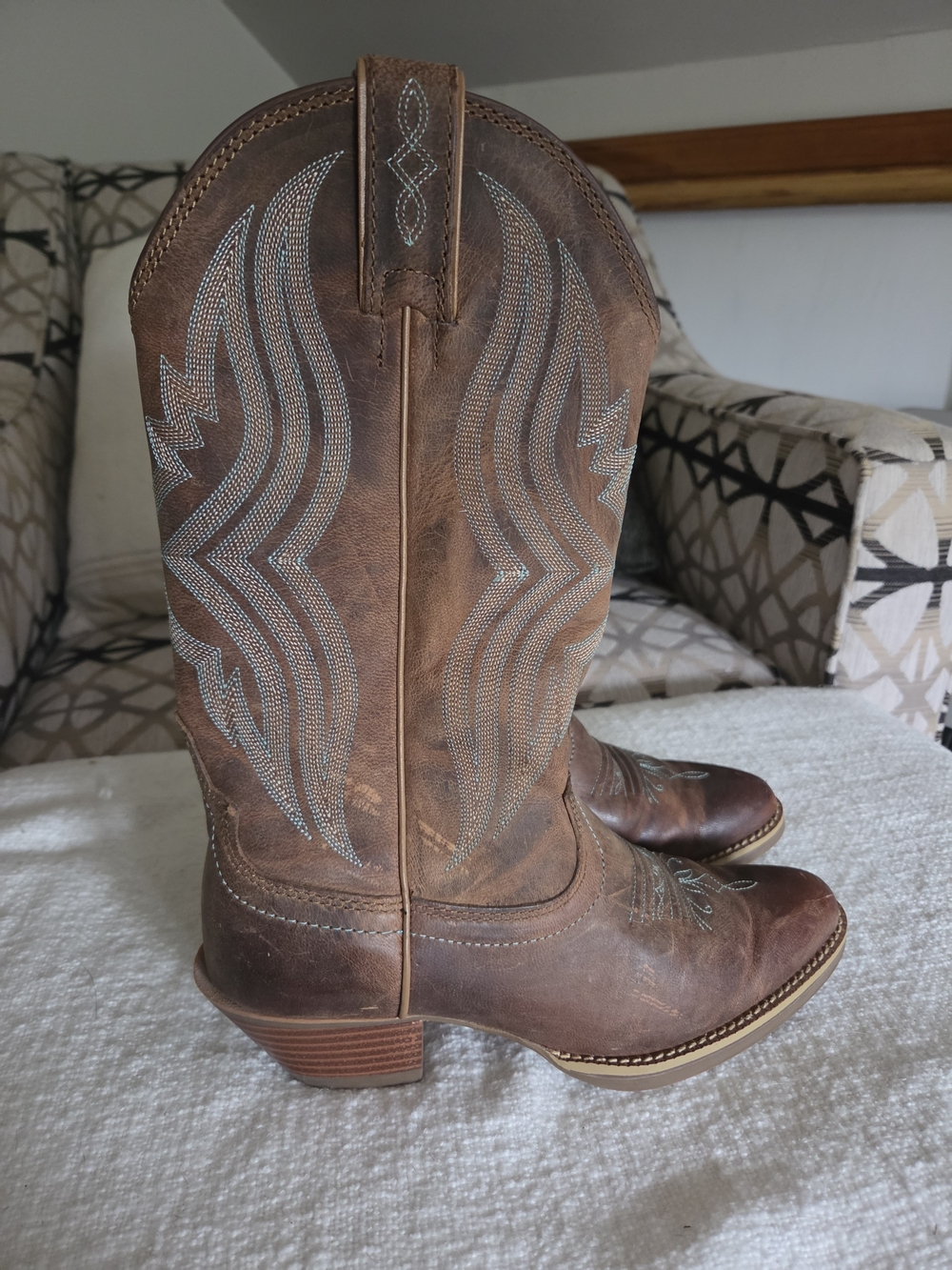 Justin Brown Leather Western Boot -